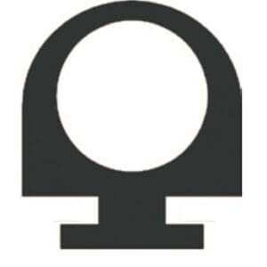 Black rubber profile (sold by the metre)